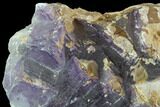 Purple Fluorite Crystal Cluster with Calcite Druze - Pakistan #90664-3